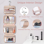 Toiletry Bag for Women (Large / With Jewelry Organizer Compartment / Pink)