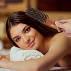 Round Hair Brush Boar Bristle Hair Brush Wood Brown (Medium / Brown)
