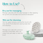 2 Pack Large Scalp Massager Scrubber Shampoo Brush for Hair Growth (New Beige & Green)