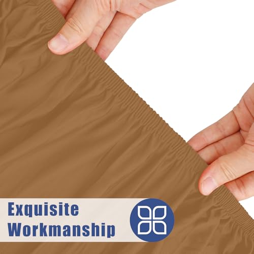 2 Pack Rectangle Spandex Fitted Table Cloth (Brown / 96" x 30" (Rectangular))