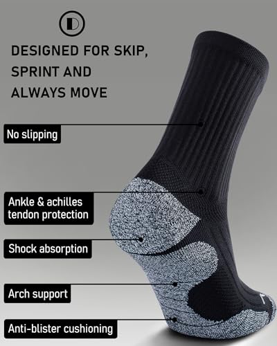 Cushioned Compression Unisex Mid (Medium / Black (4 Pairs))