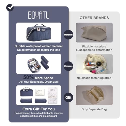 Travel Makeup Bags for Women (03-A-Blue)