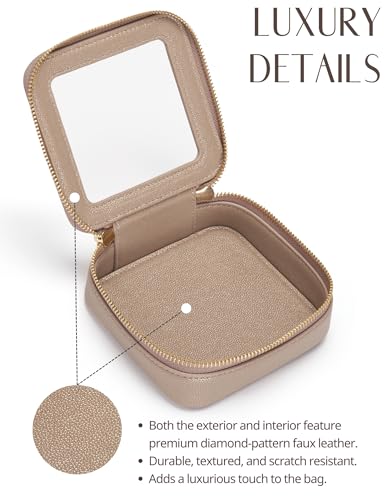 Clear Makeup Case Toiletry Bag Travel Medium Clear Cosmetic Bag with Zipper (Gold / Mini & Medium)