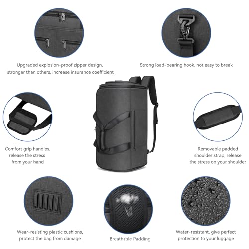 Garment Bags for Travel (Backpack Midnight Grey)
