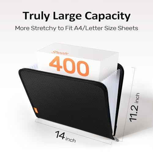 13 Pocket Accordion File Organizer (Grey / 13 Pocket)