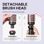 Thermal Brush 1.5" Detachable Heated Round Brush for Blowout Look (Rose Gold)