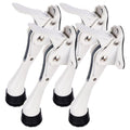 4 Stoppers 4 in White Kickdown Door Stopper for Bottom of Door (White / 4 INCH X 4 PACK)