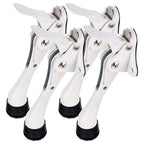 4 Stoppers 4 in White Kickdown Door Stopper for Bottom of Door (White / 4 INCH X 4 PACK)