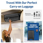 Carry on luggage 22x14x9 Airline Approved Hardshell Suitcase (Black / 20" Carry On)