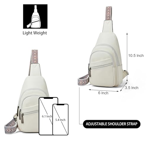 Sling Bag Crossbody Bags (White)