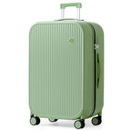 26 Inch Large Checked Luggage PC Hardshell Suitcases with Wheels for Travel Woman Men (Avocado Green TSA2 / 26-inch)