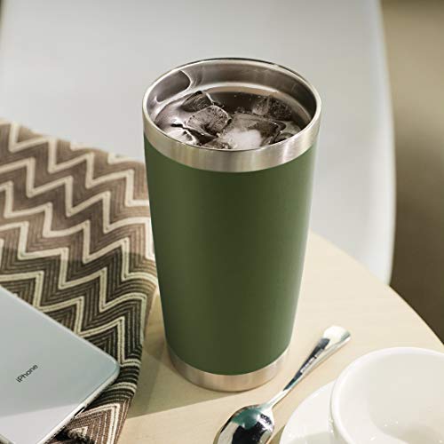 20oz Stainless Steel Tumbler Bulk with Lid (1 Count (Pack of 1) / Army Green)