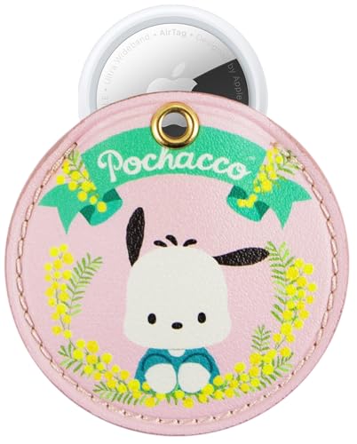 x Sanrio Keychain Case Compatible with Apple AirTag (Floral Pochacco)