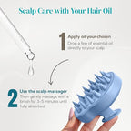 2 Pack Large Scalp Massager Scrubber Shampoo Brush for Hair Growth (New Blue & Beige)