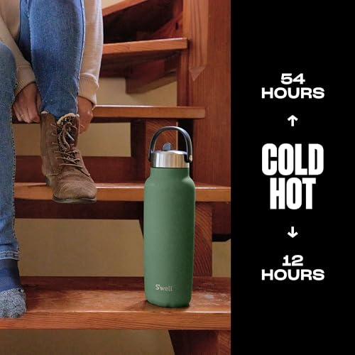 Recycled Stainless Steel Explorer with Flip Straw Lid and Handle (Green Jasper / 40 Ounces)