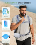 20L Lightweight Hydration Backpack with 2L Water Bladder&Waist Pack
