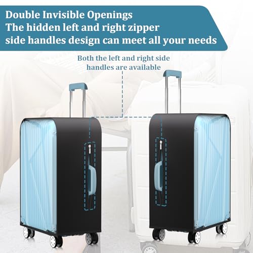 30 Inch Half Clear PVC Luggage Cover TSA Waterproof Protector