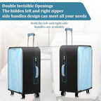 24 Inch Half Clear PVC Luggage Cover TSA Waterproof Protector