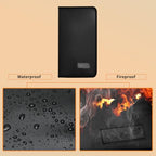 Zippered Key Organizer Case Waterproof and Fireproof Key Binder with 36 Hooks and Tags (36 / Black)