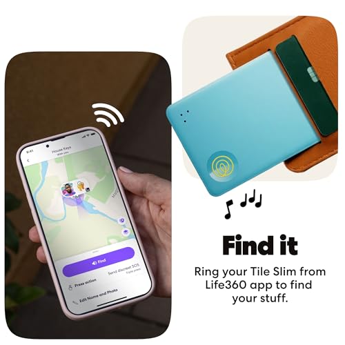 Tile Slim Wallet Finder (1-Pack / Aqua Lemon)