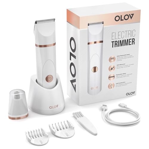 Electric Body Hair Trimmer (Rose Gold ＆ White)