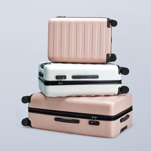 Carry On Luggage 22x14x9 Airline Approved (02-Lily White (Basic) / Carry-On 20-Inch)