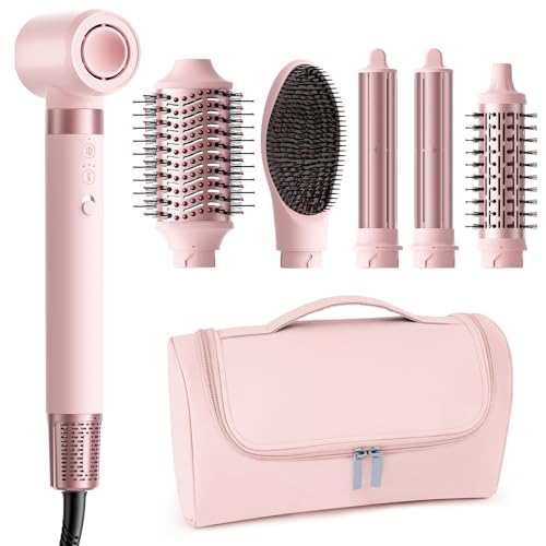6 in 1 Hot Air Styler Wrap (Light Pink)