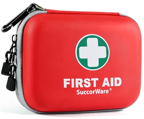 150 Pieces Mini First Aid Kit (Red)
