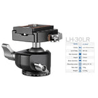 50" Compact Carbon Fiber Camera Tripod Ball Head LS (LS-254CX+LH-30LR:Max Load 8KG-4 Sections)