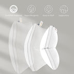 Luxury Feather Down Pillow Standard Queen Size Pack of 1 (Standard Queen (Pack of 1))