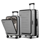 Expandable Luggage Sets (Gray / 20/28 Inch EXT)