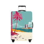 Beach Luggage Cover Washable Suitcase Protector Anti (Beach / M(fits 24-26Inch suitcase))