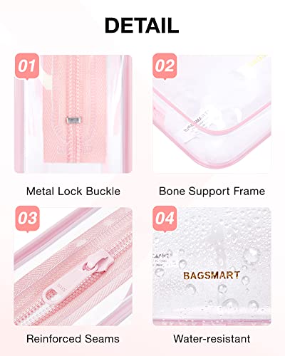 Clear Toiletry Bag 2 (Angelic Pink / Medium)