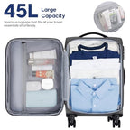 Expandable Carry On Luggage 22x14x9 Airline Approved (Grey / Carry on （20in）)
