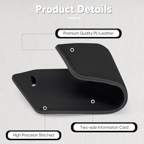 12 Pack Leather Luggage Tags for Suitcases Travel Tags (Black)