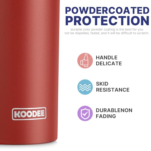 Coffee Tumbler 20 oz Stainless Steel Double Wall Vacuum Insulated Skinny Tumbler with Lid and Straw (Canyon Red / 12 Ounces)
