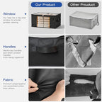 Clothes Storage Bags (Black / 4PACK)