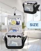 Hanging Toiletry Bag for Men (Black / X Large)