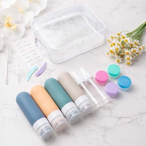 16 Pack Travel Bottles for Toiletries (16PCS/Light Yellow)