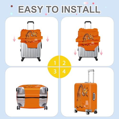 Giraffe Fun Luggage Cover (#39 / L(fits 28-30Inch suitcase))