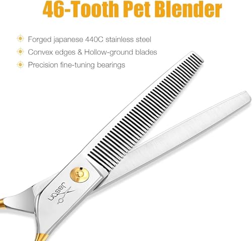 Dog Grooming Thinning Scissors (Gold / 7)