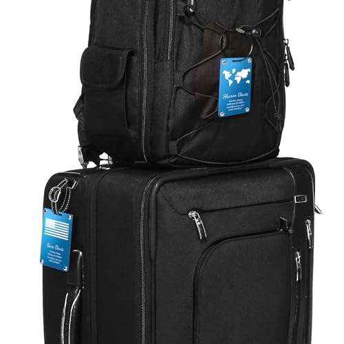 Personalized Luggage Tags (Sleek Bar-blue)