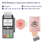 RFID Blocking Passport Holder (Rose Gold / Upgraded)