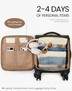 Underseat Carry On Luggage Airline Approved (Army Green / 16 inch_Underseat)