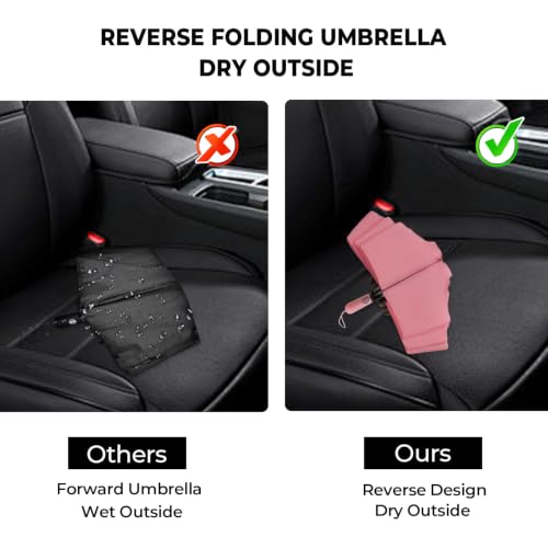 Inverted Umbrella for Rain (Pink / 46 Inch)