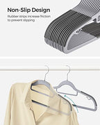 Pack of 100 Coat Hangers (100 Pack / Light + Dark Gray)