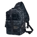 Tactical Sling Bag Backpack for Men (Black & Blue)