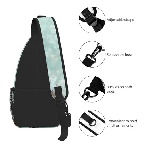 Sling Bag Turtle Sea Coral Ocean Hiking Daypack Crossbody Shoulder Backpack Travel Chest Pack for Men Women (B0161)