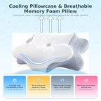Cervical Neck Pillow (Grey White)