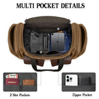 Canvas Duffle Bag for Men (Coffee / Large-50L)